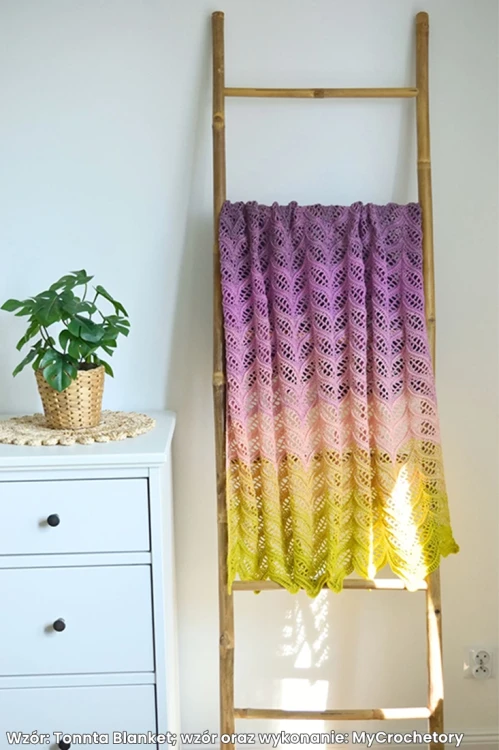 Wzór: Tonnta Blanket; wzór oraz wykonanie: MyCrochetory