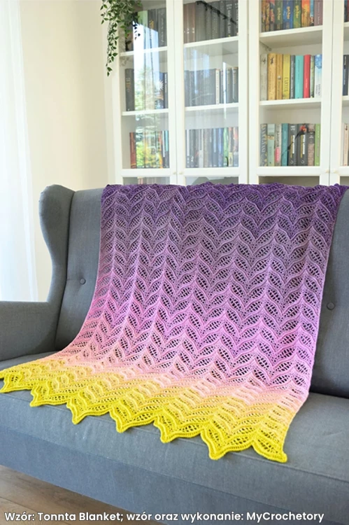 Wzór: Tonnta Blanket; wzór oraz wykonanie: MyCrochetory