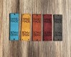 Zestaw metek nubuk premium "HAND MADE" / mix 2 / 60 x 20 mm / 5 szt.