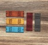 Zestaw metek nubuk premium "HAND MADE" / mix 2 / 60 x 20 mm / 5 szt.