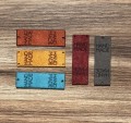 Zestaw metek nubuk premium "HAND MADE" / mix 2 / 60 x 20 mm / 5 szt.