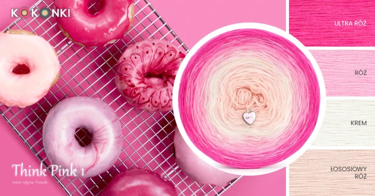 KOKONEK Classic B209 Think Pink 1 - Ultra róż/róż/krem/łososiowy róż