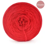 Włóczka KOKONKI Viscoza - czerwony mak / 3 nitki / 1200 m / 225g - GOTOWY