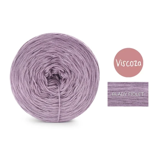 KOKONEK Viscoza - blady fiolet, 3 nitki, 1200 m, 225g - GOTOWY