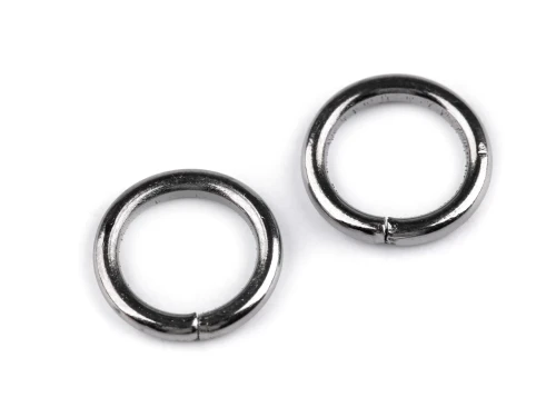 Kółko metalowe / ciemny nikiel / 12 mm / 20 szt.