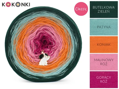KOKONEK Classic B215 Bella 1 - Butelkowa zieleń/patyna/koniak/malinowy róż/gorący róż