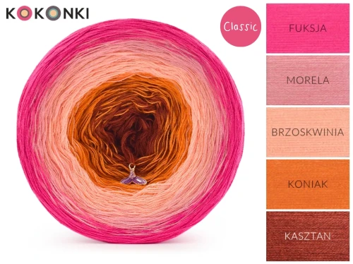 KOKONEK Classic B216 Bella 2 - Fuksja/morela/brzoskwinia/koniak/kasztan