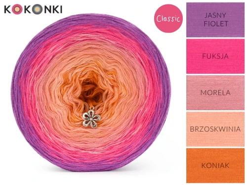KOKONEK Classic B217 Bella 3 - Jasny fiolet/fuksja/morela/brzoskwinia/koniak