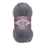 Włóczka Alize Cotton Gold 87 / szary / 100g