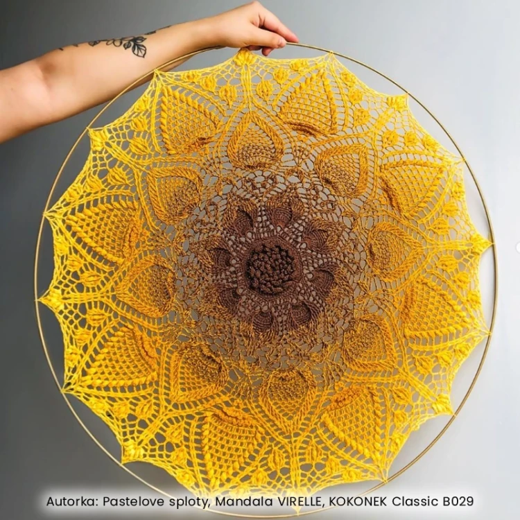 Autorka Pastelove sploty Mandala VIRELLE KOKONEK Classic B029