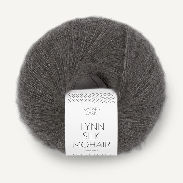 Włóczka Sandnes Garn Tynn Silk Mohair 3800 / ciemny szary