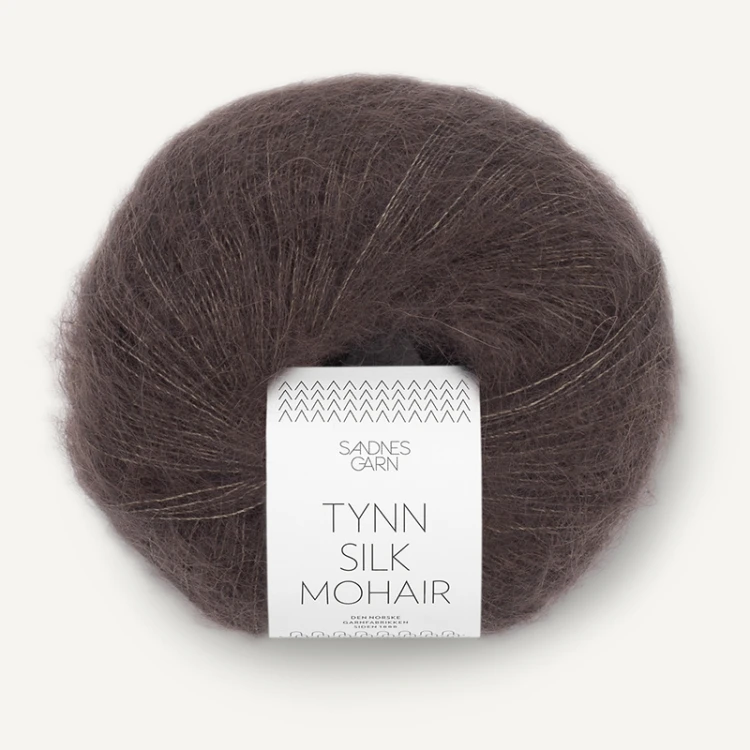 Włóczka Sandnes Garn Tynn Silk Mohair 3880 / chłodny brąz