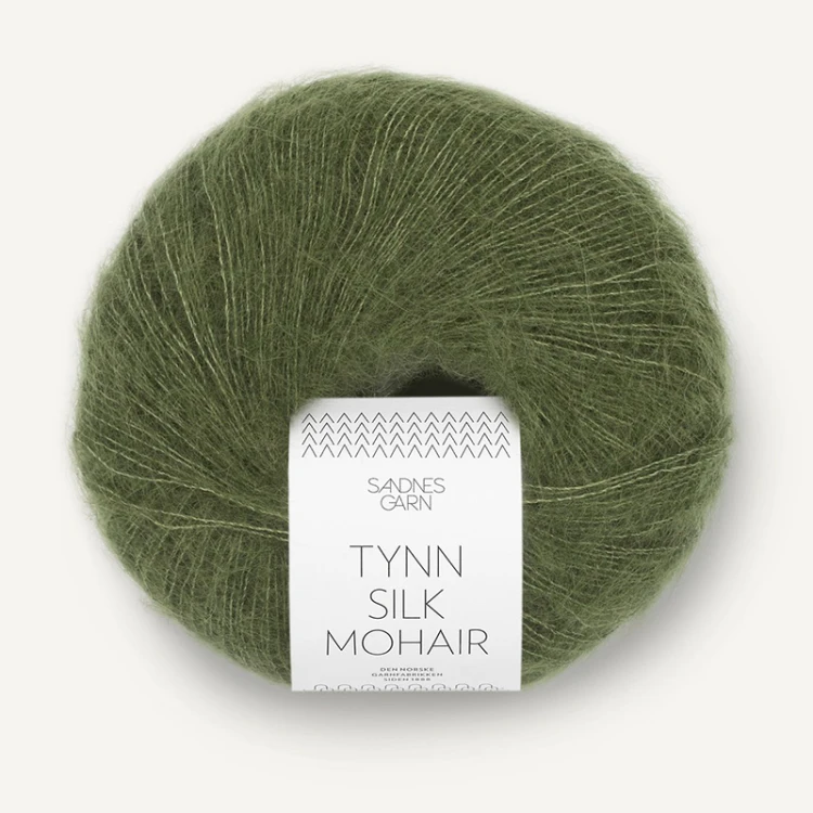 Włóczka Sandnes Garn Tynn Silk Mohair 9062 / ciemna oliwka