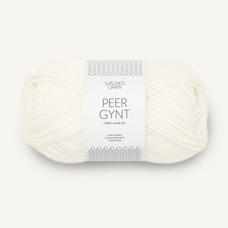 Włóczka Sandnes Garn Peer Gynt 1001 / biel