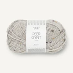 Włóczka Sandnes Garn Peer Gynt Tweed 1035 / szary melanż z nopkami