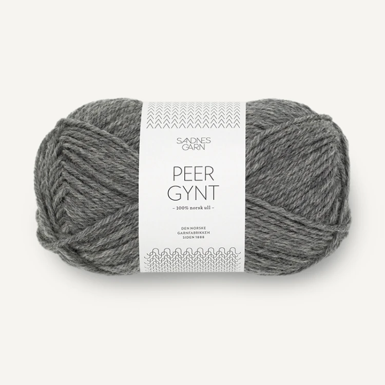 Włóczka Sandnes Garn Peer Gynt 1053 / średni szary melanż