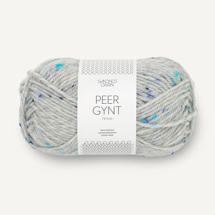 Włóczka Sandnes Garn Peer Gynt Tweed 1502 / stalowy z nopkami