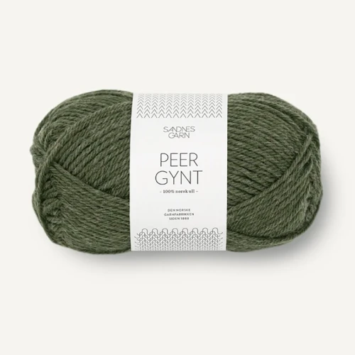 Włóczka Sandnes Garn Peer Gynt 9572 / zieleń wojskowa