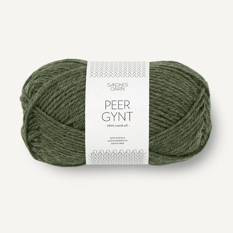 Włóczka Sandnes Garn Peer Gynt 9572 / zieleń wojskowa
