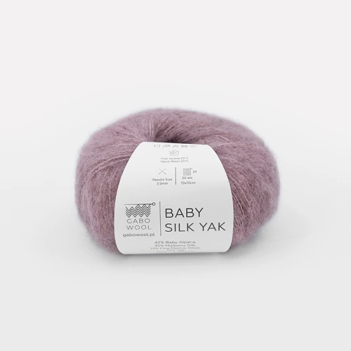 Włóczka Gabo Wool Baby Silk Yak 9716 / brudny róż