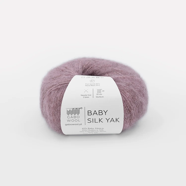Włóczka Gabo Wool Baby Silk Yak 9716 / brudny róż