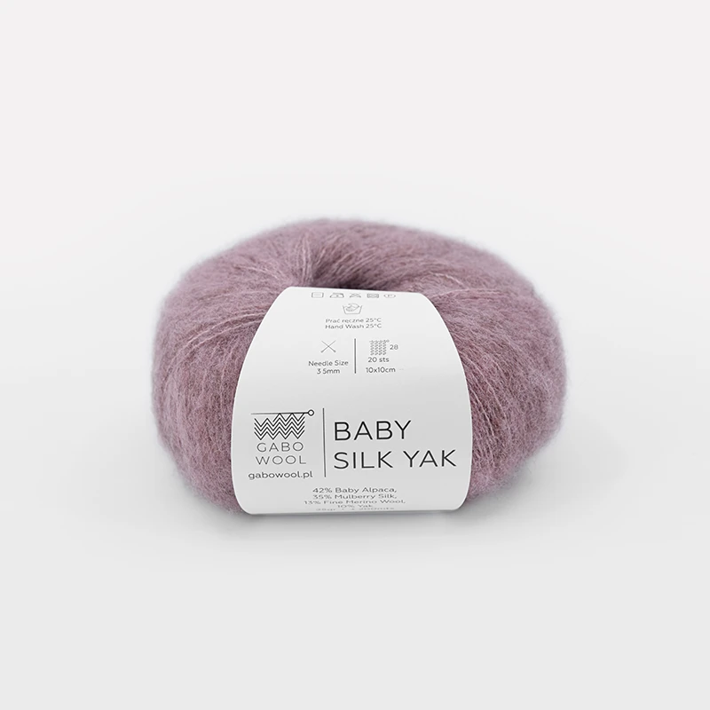 Włóczka Gabo Wool Baby Silk Yak 9716 / brudny róż