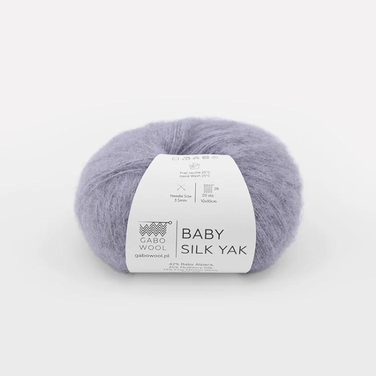 Włóczka Gabo Wool Baby Silk Yak 9741 / jasna lawenda