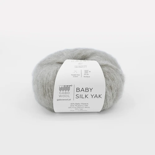 Włóczka Gabo Wool Baby Silk Yak 9636 / jasny szary