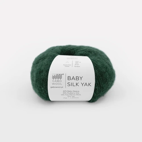 Włóczka Gabo Wool Baby Silk Yak 9172 / leśna zieleń