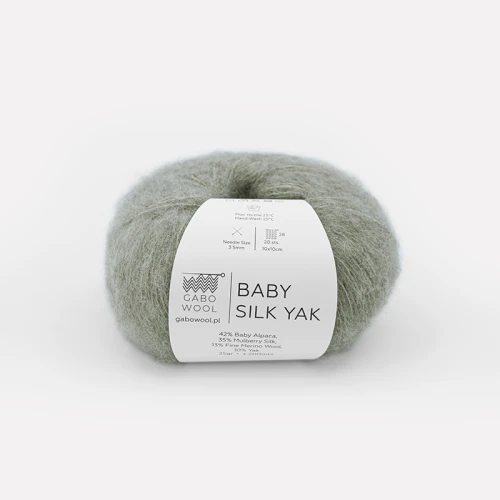 Włóczka Gabo Wool Baby Silk Yak 9562 / szaro-szałwiowy