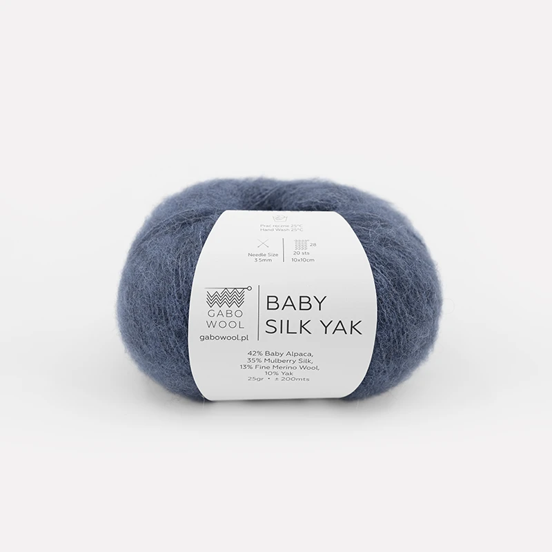 Włóczka Gabo Wool Baby Silk Yak 9917 / szaro-niebieski