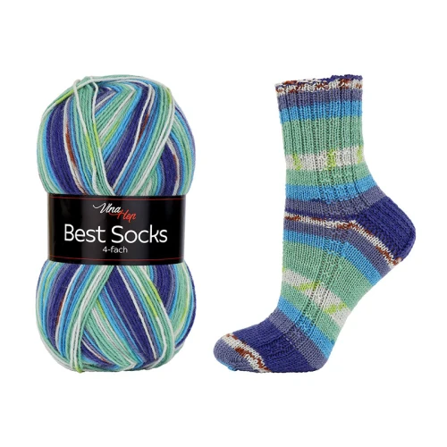 Włóczka skarpetkowa Vlna-Hep Socks Best 4-fach 7077