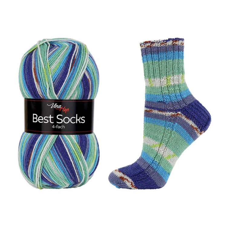 Włóczka skarpetkowa Vlna-Hep Socks Best 4-fach 7077
