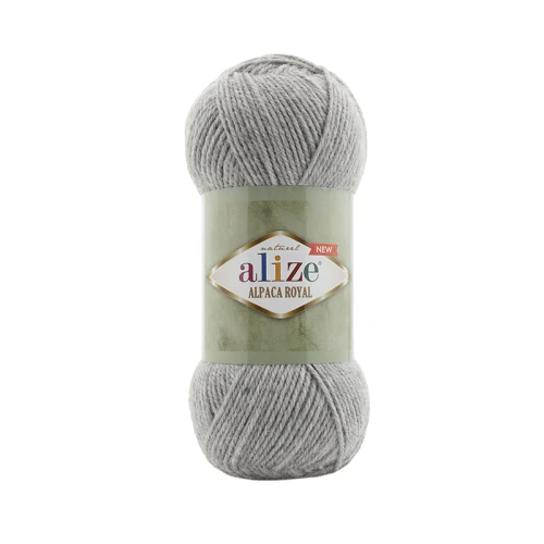 Włóczka Alize Alpaca Royal New 021 / szary melanż