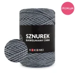 PREMIUM sznurek bawełniany by KOKONKI 3mm / rolka 100m / 387 średni szary