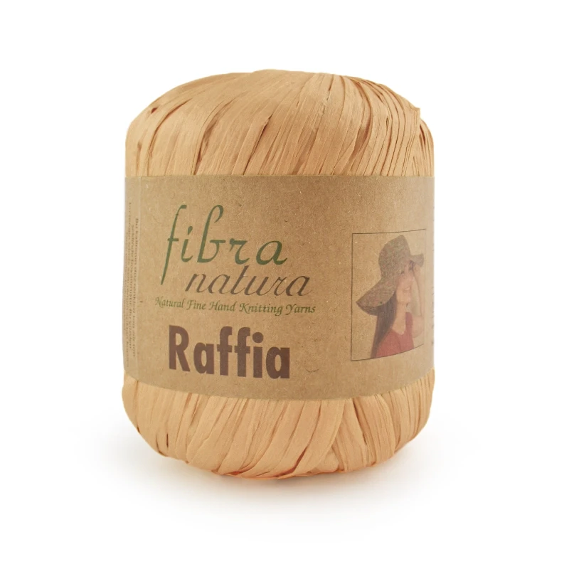 Włóczka Fibranatura Raffia 116-22 / rafia papierowa / zgaszona musztarda