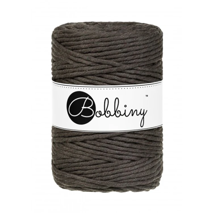 Sznurek skręcany bawełniany Bobbiny Macrame Cord / Espresso / 5mm / 100m