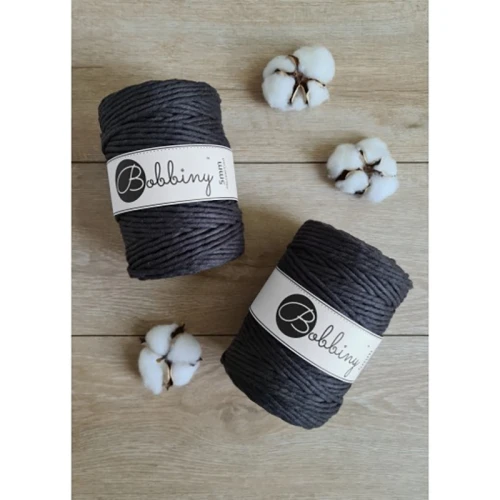 Sznurek skręcany bawełniany Bobbiny Macrame Cord / Espresso / 5mm / 100m
