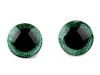 Oczy brokatowe do maskotek / 20 mm / zielone / 4 szt / 790788