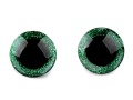 Oczy brokatowe do maskotek / 20 mm / zielone / 4 szt / 790788