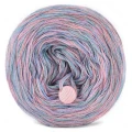 KOKONEK Eight Merino E003 - 4Szary/błękit/patyna/morela/lawenda, 8 nitek, 220 m, 130 g