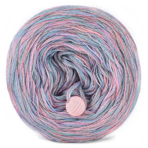 KOKONEK Eight Merino E003 - 4Szary/błękit/patyna/morela/lawenda, 8 nitek, 220 m, 130 g