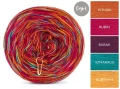 KOKONEK Eight Merino E001 - 2Koniak/2rubin/2burak/szmaragd/kurkuma, 8 nitek, 220 m, 130 g