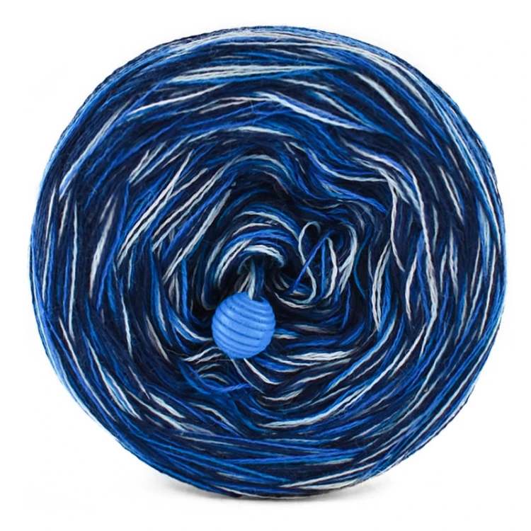 KOKONEK Eight Merino E007 - 4Granat/chaber/szafir/błękit/jasny błękit, 8 nitek, 220 m, 130 g
