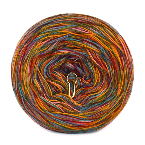 KOKONEK Eight Merino E013 - Bordo/jasna malwa/morski/fumo/khaki melanż/cegła/khaki/miodowy, 8 nitek, 220 m, 130 g