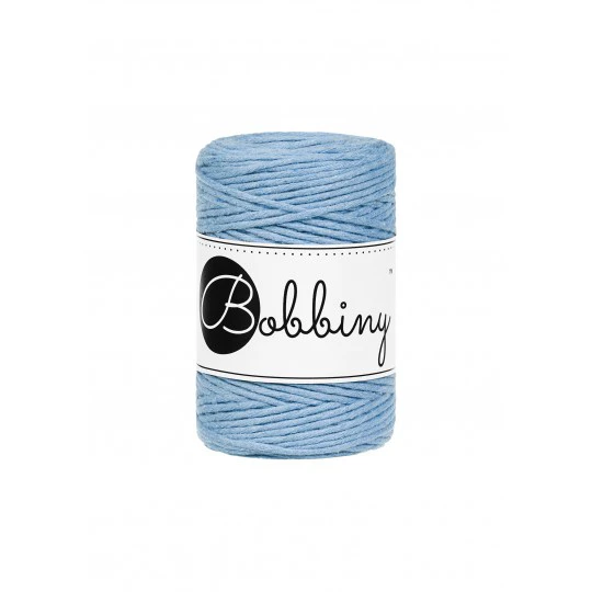 Sznurek skręcany bawełniany Bobbiny Macrame Cord / Niebieski / Perfect Blue / 1,5mm / 100m