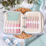 Etui na szydełka / KOKONKI Accessories / skóra / jasny petrol