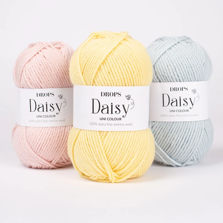 Włóczka Drops Daisy 06 / pudrowy róż / uni colour