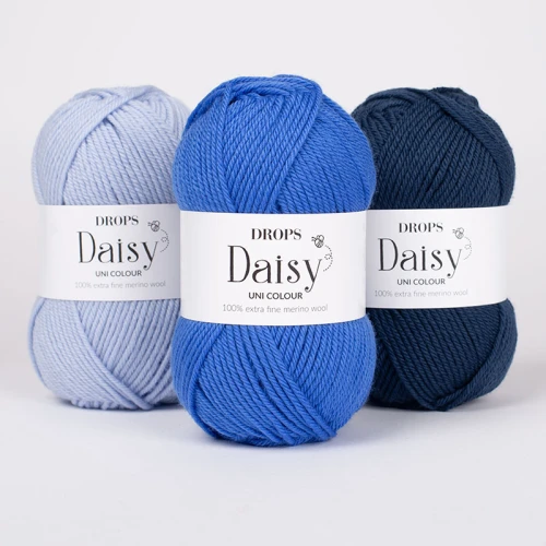 Włóczka Drops Daisy 19 / granatowy / uni colour