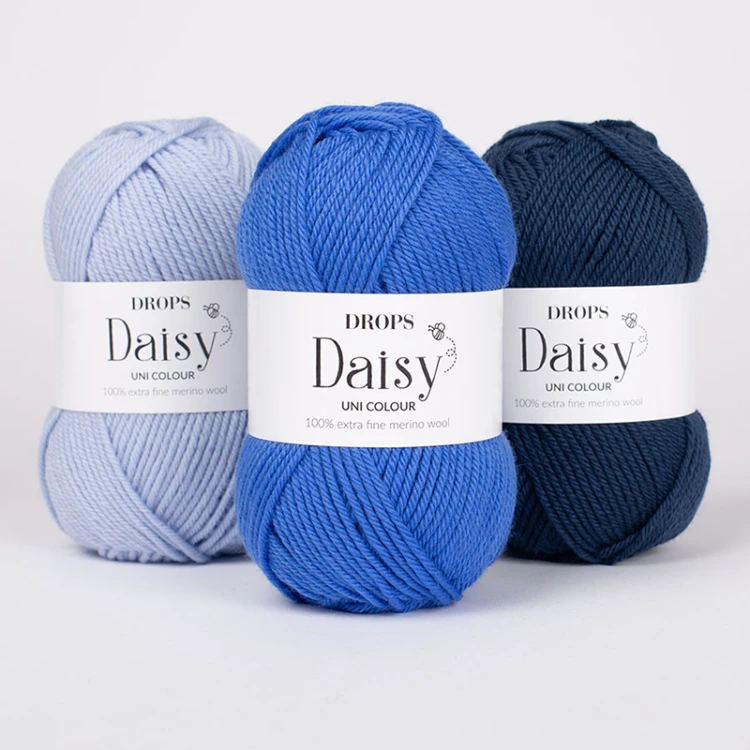 Włóczka Drops Daisy 19 / granatowy / uni colour